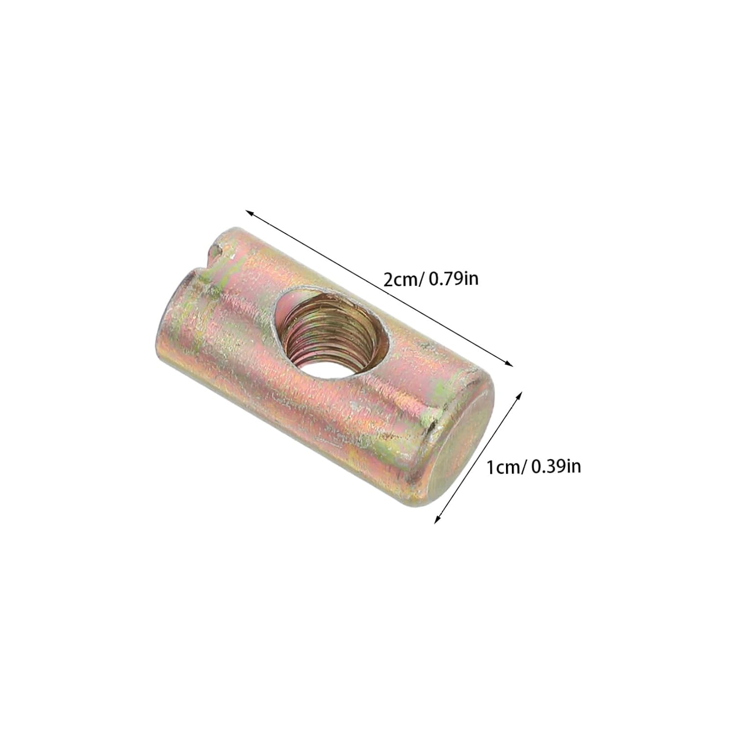 M6 Barrel Nuts 100pcs Carbon Steel Threaded Insert for Furniture