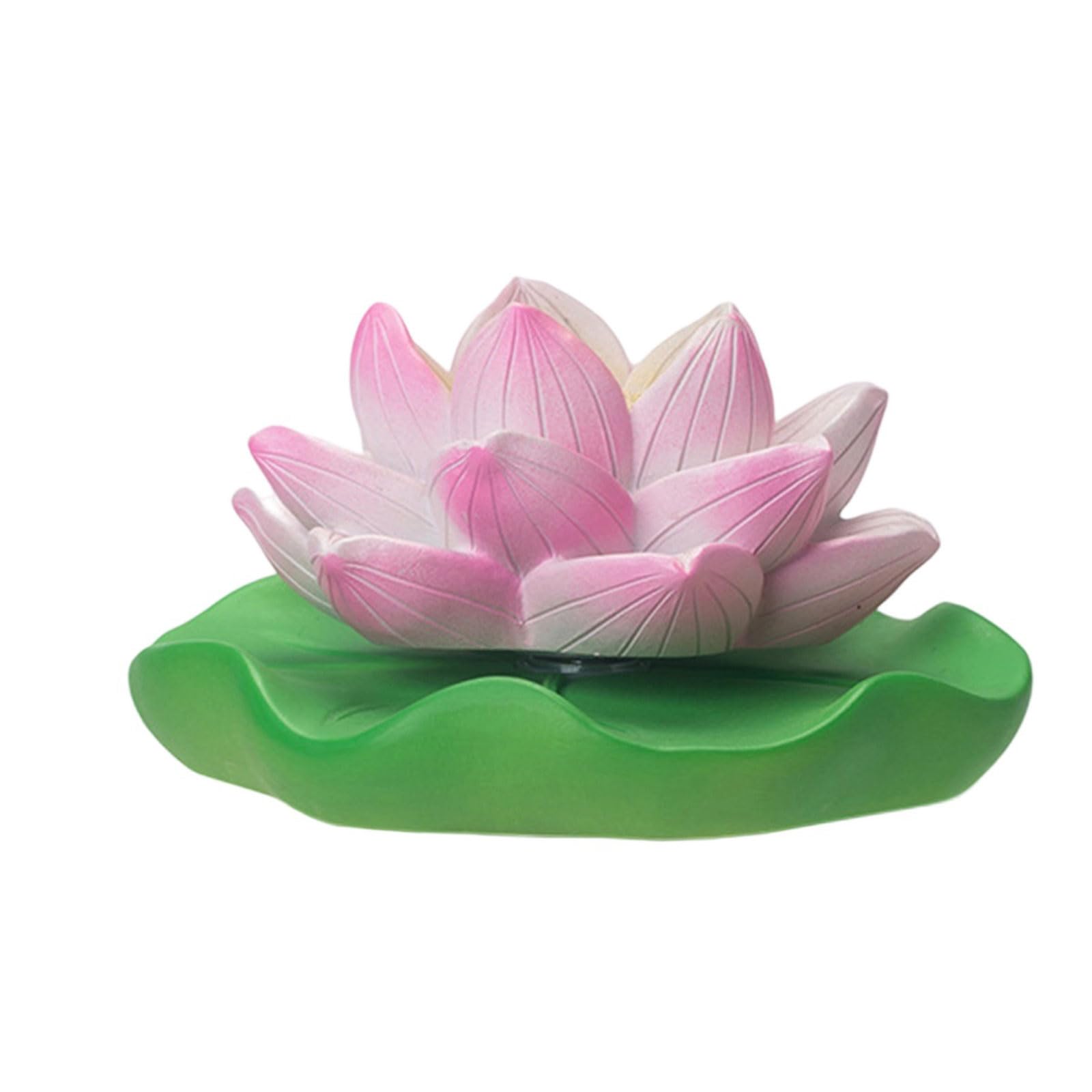 Buxuaaaa Rotating Lotuses Flower Shape Incenses Stick Holder with Ashes Catchers for Stress Relief Aromatherapies Decors Gift Resins Lotuses Incenses Burners