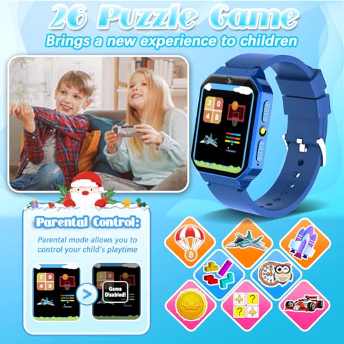 Tywop AX40-1 Smart Watch For Kids Age 6-12 Girls Toys With 26 Games Music Player 1.69 Inch Hd Touchscreen Video Camera Metal Case Educational Storybook Words Learning Card Toddler Watches Birthday Gifts thumb #2