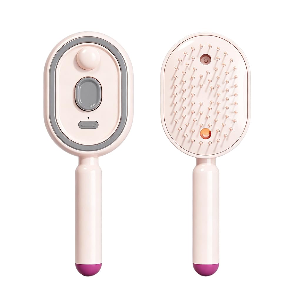 Bayleef Nano Mist Hair Brush, Anti-Frizz Hair Brush with Scalp Massage, USB Rechargeable Hair Care Comb, Hydrating Detangling Brush for Women, Smooth & Shiny Hair-image-5