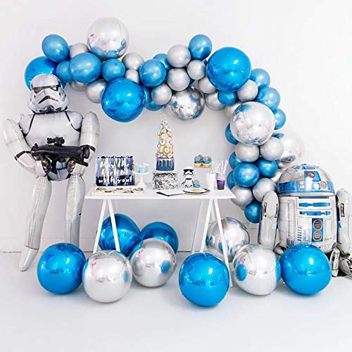 KALOR Metallic Blue Balloons 110 Pcs Different Sizes 18 12 10 5 Inch Latex Balloons Kit for Birthday Baby Shower Wedding Graduation Party Decorations by KALOR - Image 5