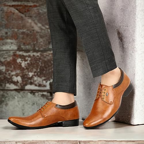 Image of Men's Synthetic Leather Derby Formal Shoes