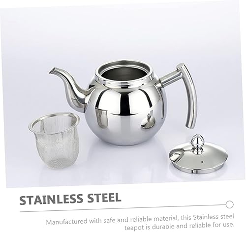 Miniatura 6 de Cabilock Tetera de acero inoxidable Botella de agua de acero inoxidable, hervidor de té, hervidor de agua caliente, jarra de agua de acero