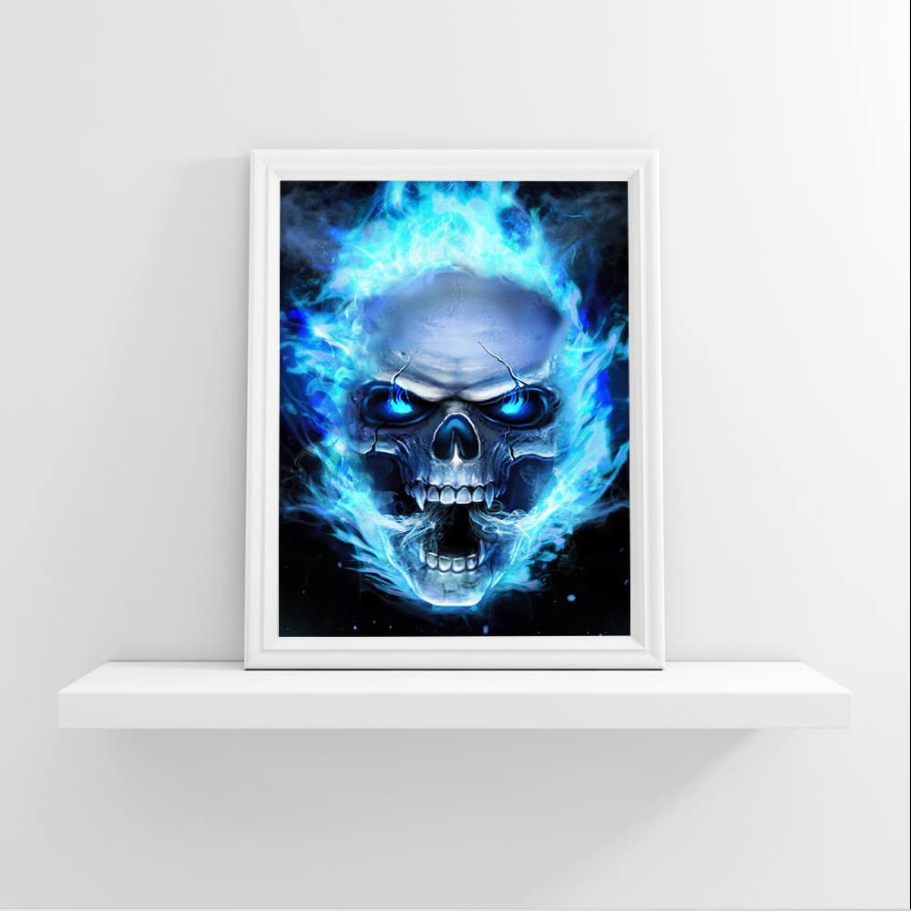DCIDBEI 5D Diamond Painting Quadro Teschio Donna 40x50cm | Kit Punto Croce Con Strass, Labbra Rosse