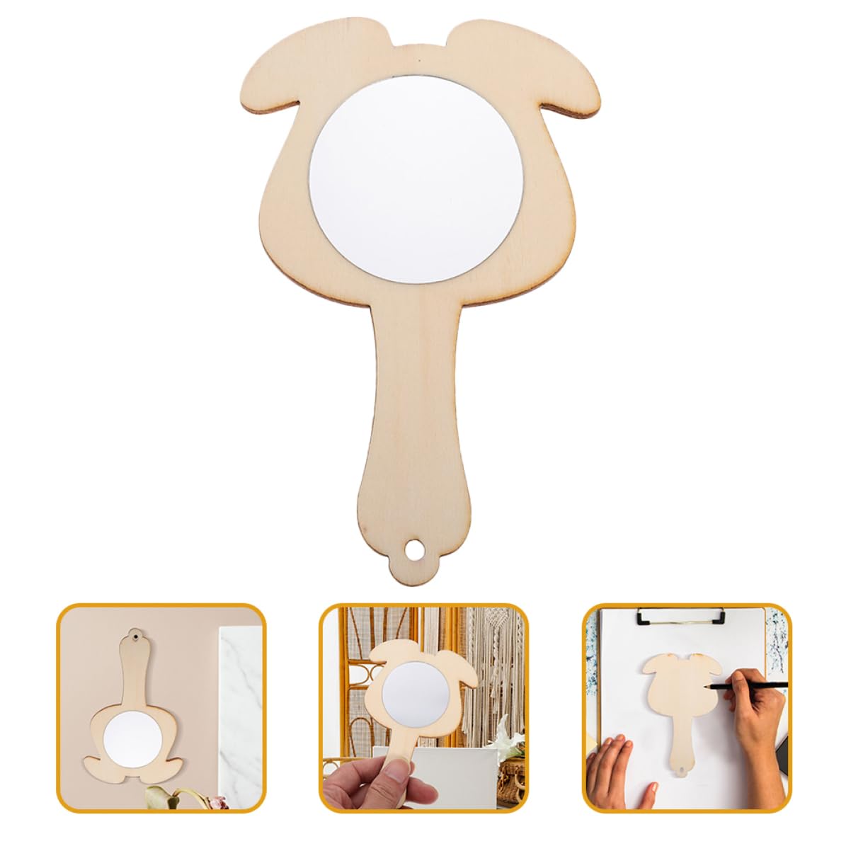 VICASKY 10Pcs Unfinished Small Mirrors for DIY Craft Projects for Home Decoration and Family Activities Mirror Accessories for Creative Play and Learning