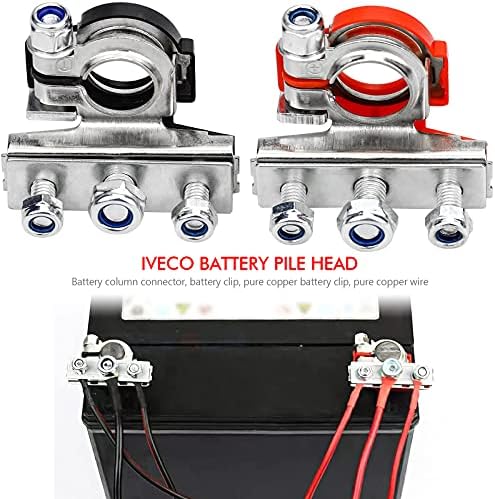 12V 3Way Leisure Battery Terminals Connectors Clamps for Cars, Truck Batteries for Connecting Cables