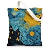 Photo Gallery borse di totalizzatore della tela di halloween, borse della spesa riutilizzabili di disegno del pipistrello e della luna, tela leggera lavabile della cinghia della, blu, 13x15 inch Photo Gallery borse di totalizzatore della tela di halloween, borse della spesa riutilizzabili di disegno del pipistrello e della luna, tela leggera lavabile della cinghia della, blu, 13x15 inch