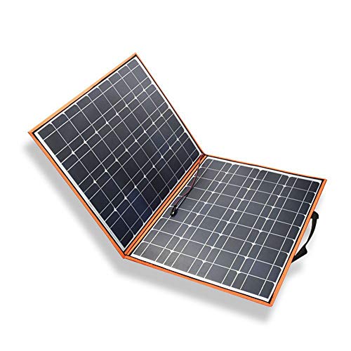 YYANG, Pannello Solare Pieghevole, Caricabatterie per Esterni, Batteria con Uscita USB, 120 W, Singolo Cristallo
