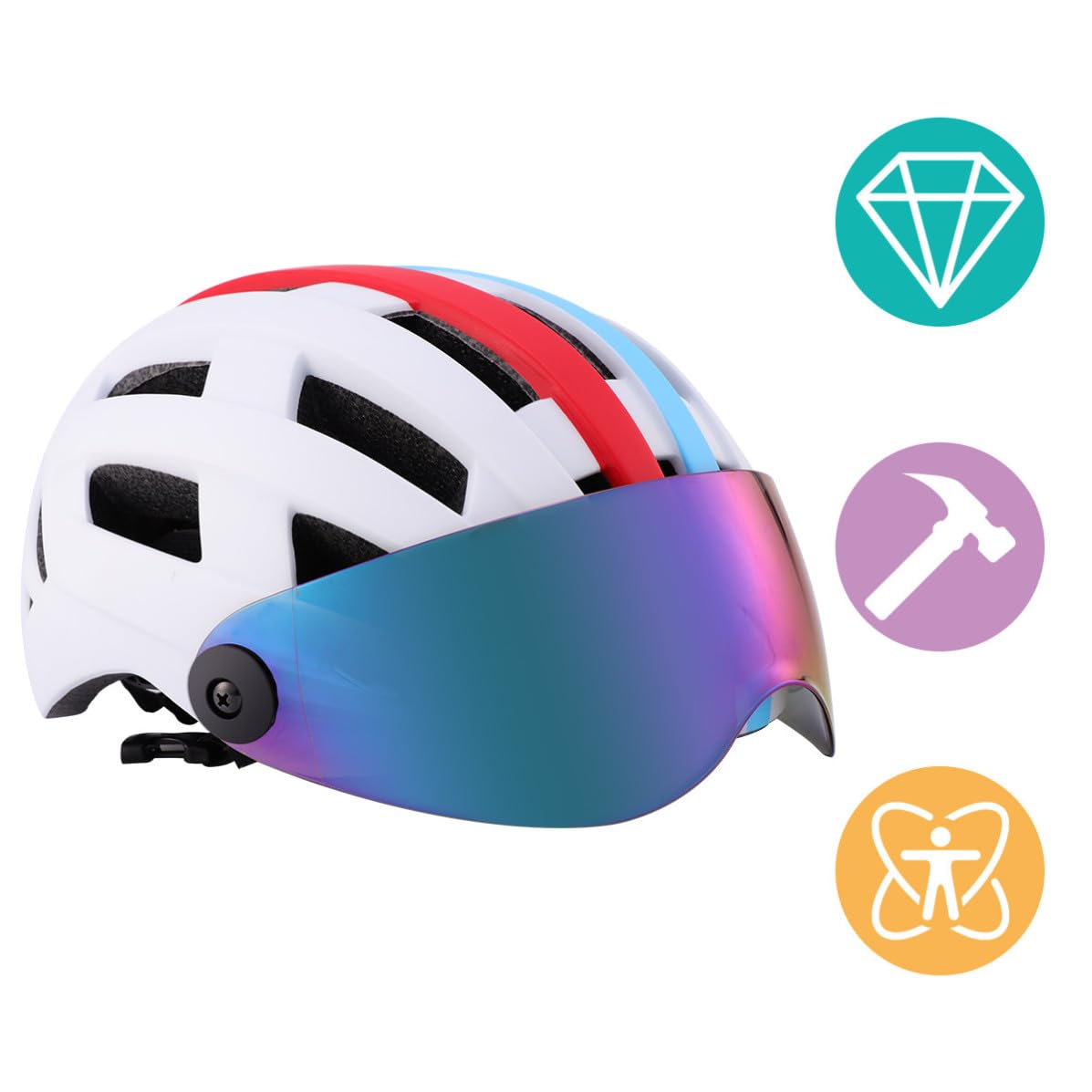 Casco de Bicicleta de Montaña y Patineta, Ligero y Transpirable