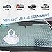 Ohleats 24PCS Car Glass Windshield Sunshade Suction Cups, Powerful Pull Ring Dovetail Sucker Hooks, Multi-Purpose Window Suction Cups for Kitchen Bathroom, Car Accessories (Transparent, 4.5 cm)