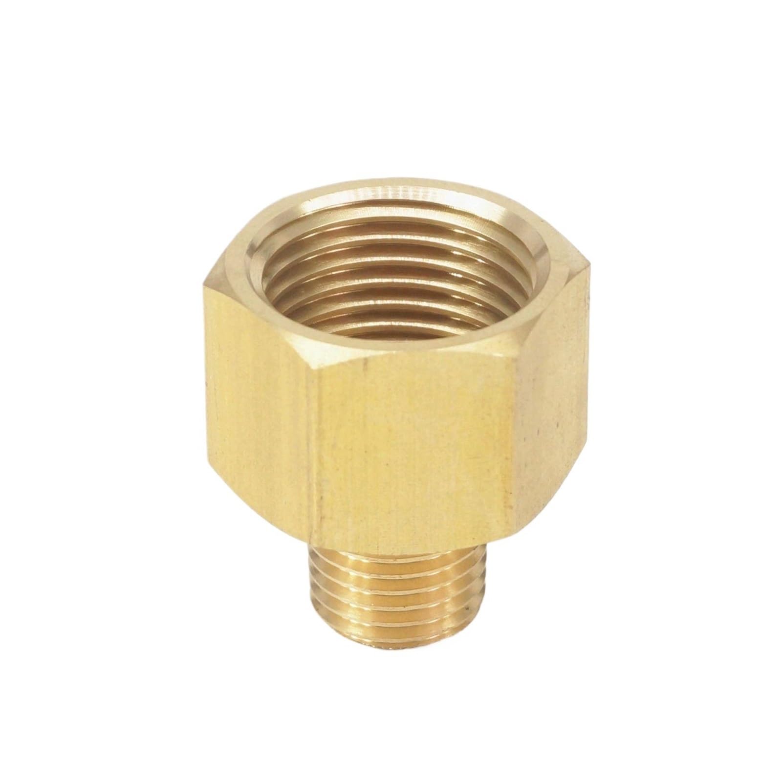 Fqhidmomx Men's One Color 1/4" Npt X 1/2" Npt Fe Brass Pipe Fitting Connector For Pressure Gauge Air Gas Fuel Water Plumbing Fittings
