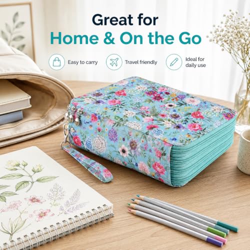 Image of 184 Slots Colored Pencil Case Organizer, 4 Layer Bag