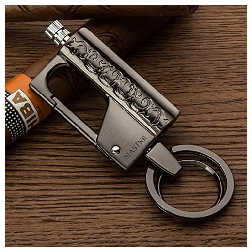 WINAKUI Acionador de fogo permanente de pederneira, chaveiro Forever Match Isqueiro Matchstick Fire Starter, querosene recarregável, fósforos Strike para acampamento e caça