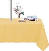 Vista 13 de Fitable Cubierta de Mesa Ovalada Oblonga para Exteriores e Interiores - Mantel Lavable Impermeable Sin Arrugas con Cremallera y Orificio para Beige