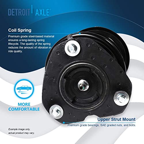 Image of Detroit Axle - 16pc Front Struts Kit for 2009 2010 2011 2012 2013 2014 Nissan Maxima, 2 Struts 4 Tie Rods 2 Lower Control Arms Ball Joint 2 Boots 2 Rear Shocks 4 Front Rear Sway Bars Replacement