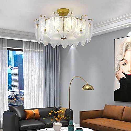 Plafonnier cristal doré compact pour illuminer les petits plafonds - 2
