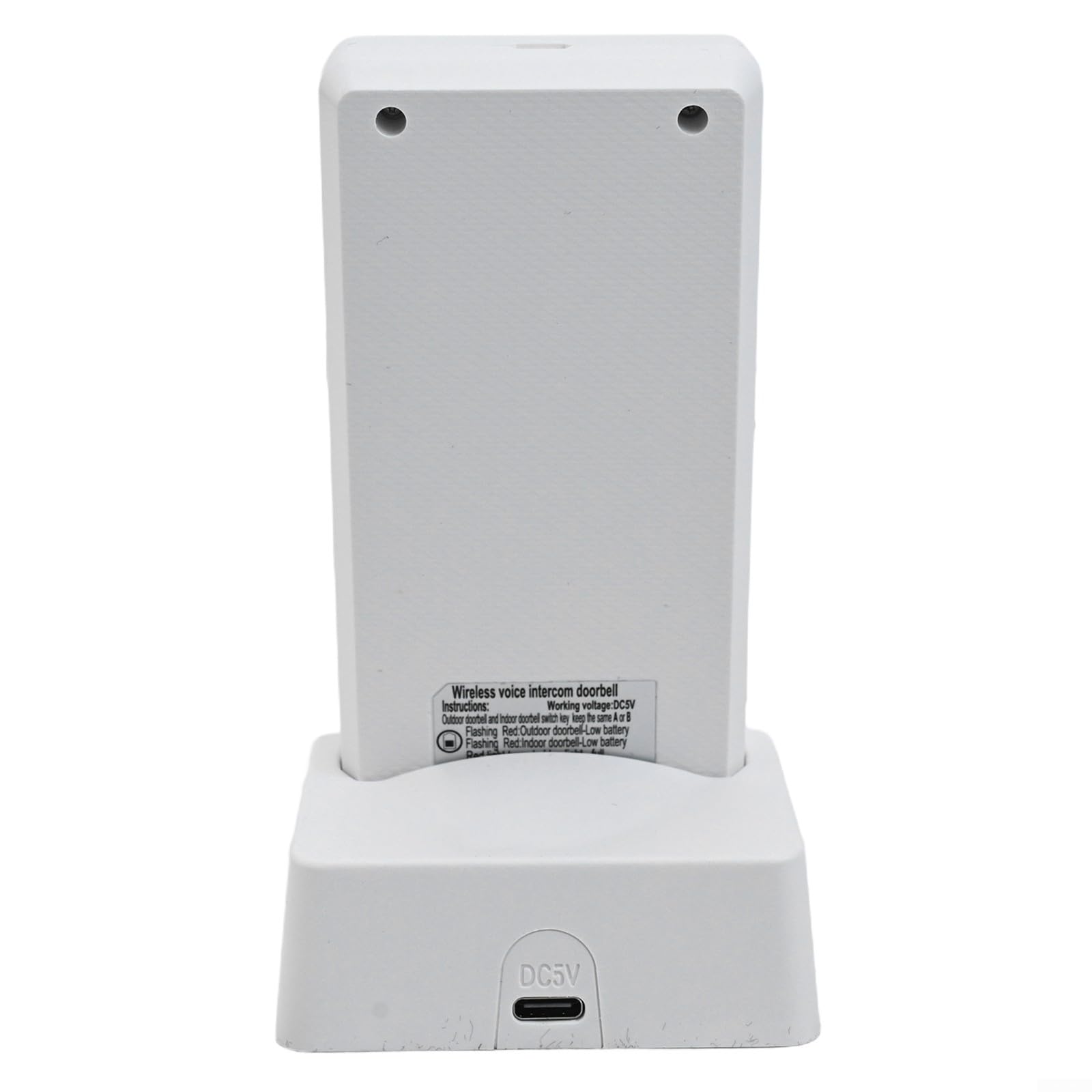 Timbre inalámbrico, timbre de intercomunicador inalámbrico, con rango de 1000 m, comunicación bidireccional Unidad exterior impermeable 2000mAh Batería (blanco)
