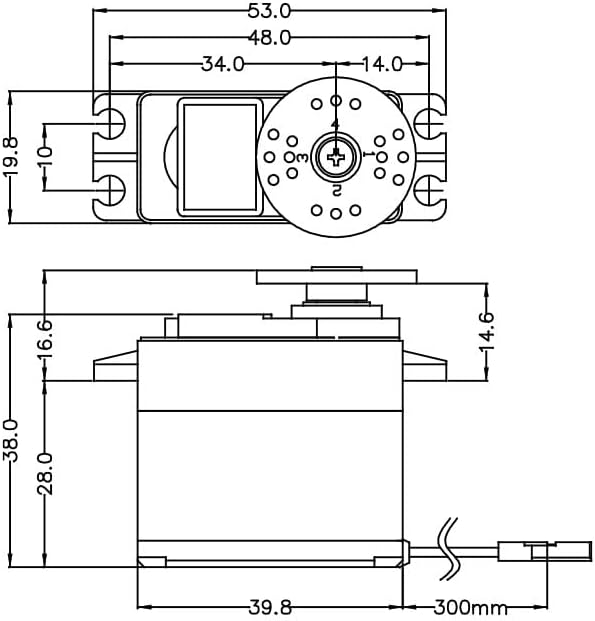 Vista 7 de HiTec 35585S HS-5585MH Servo de motor digital de alto voltajesin núcleo