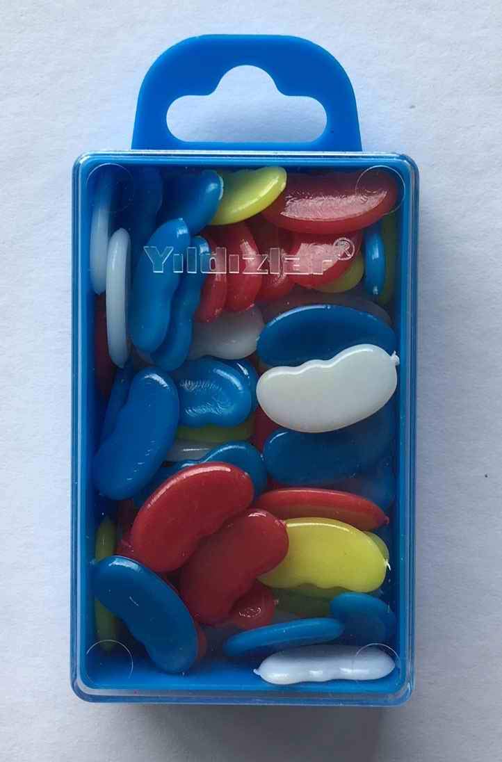 Yıldızlar Sayı Fasulyesi Plastik Kutuda KARISIK RENK 17