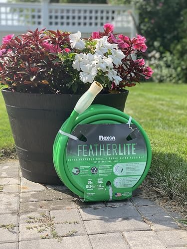 Flexon Featherlite 5/8\" x 50-Foot Ultra Flexible Drinking Water Safe Garden Hose – Heavy Duty, Kink-Resistant, Lightweight, Durable, Ideal for Lawn, Garden, and Outdoor Use - Thumbnail 5