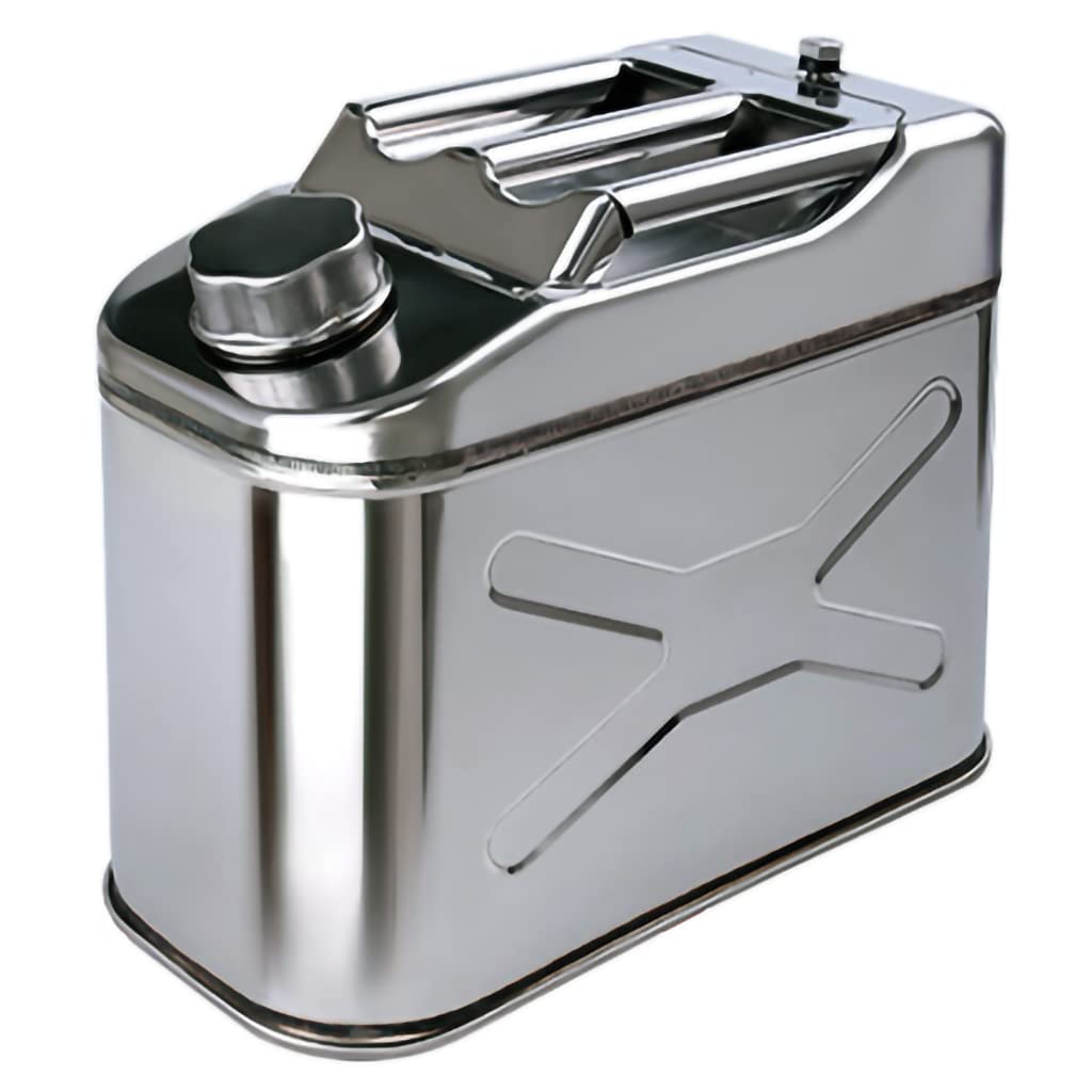 Jerrycan acier inoxydable 304 bidon essence 10L réservoir carburant pour moto UTV