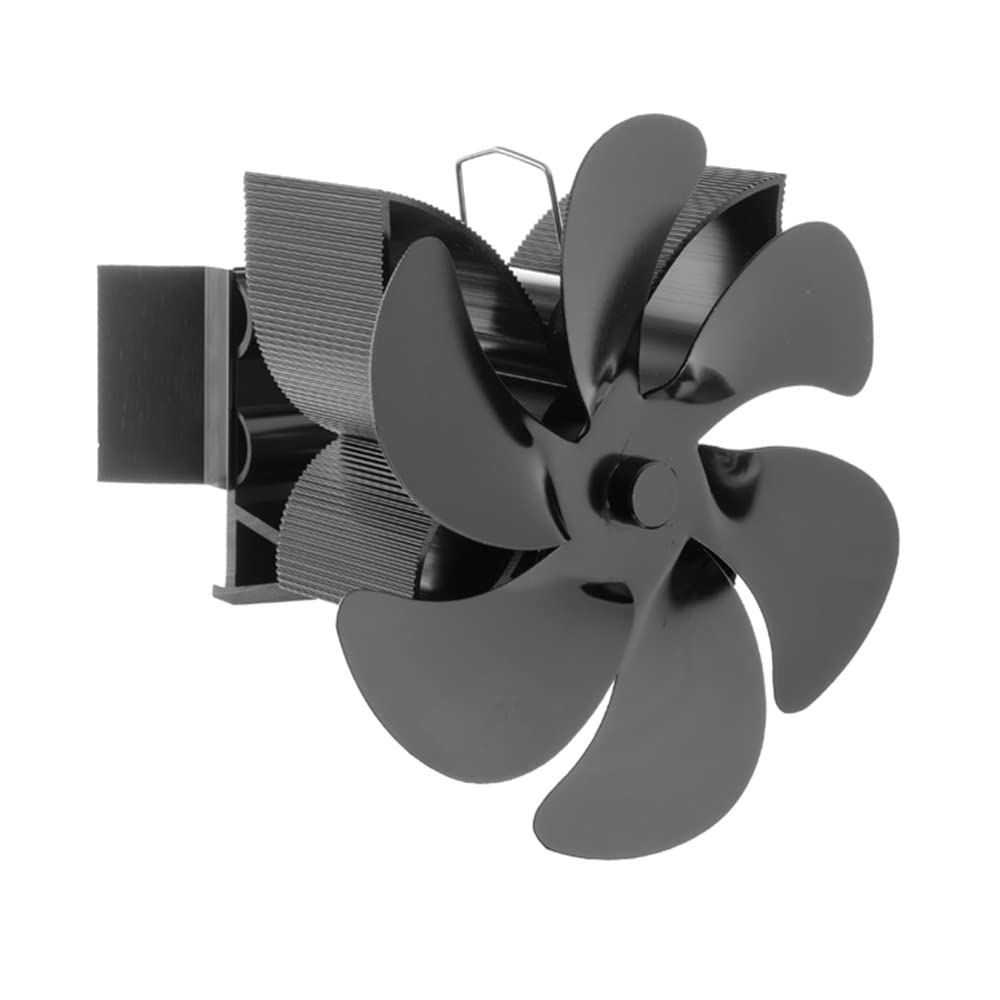 Ventiladores para Chimeneas, Ventilador de Estufa con 6 Palas, Ventilador Estufa Leña para Estufas de Pellets ROSPRETTY para estufa de gas/pellet/madera/quemador de leña