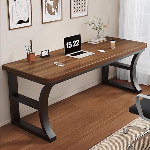 Moderner, minimalistischer Familienspieltisch, einfache Montage, Metallstütze, Heimbüro, Schreibtisch für Wohnzimmer, Schlafzimmer, Gaming und Arbeit (Schwarz, 80 x 61 cm)