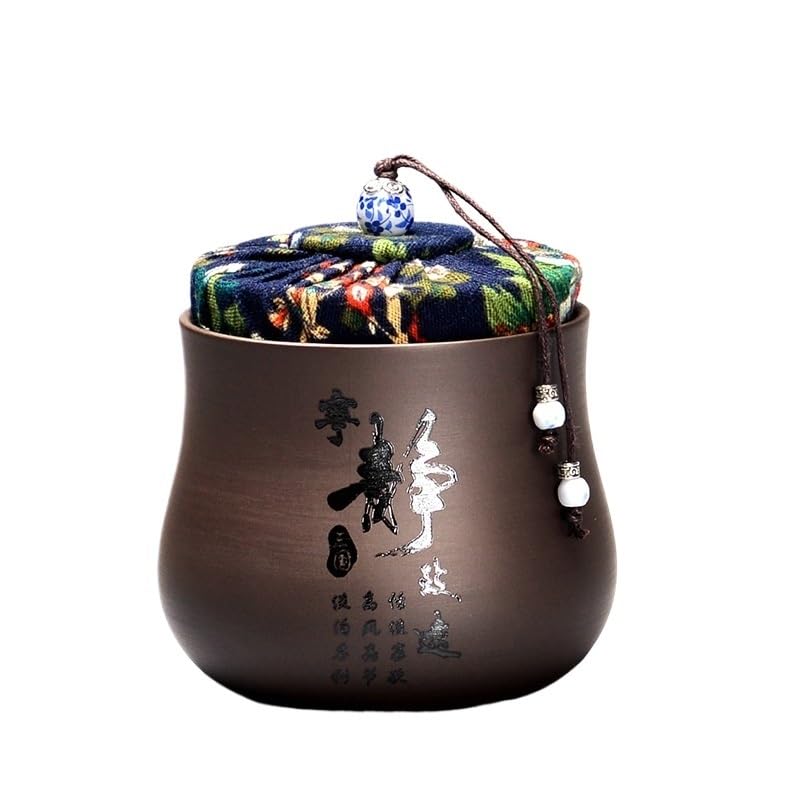 CMBSSTFC Boîtes de Cuisine Boîtes de thé de Sable Violet Pot de Stockage en céramique Boîte à thé Pot scellé Conteneur de thé Pot de Bonbons Organisateur de thé Réservoir de Stockage de Caddie à thé