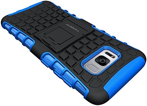 ALDHOFA Samsung Galaxy S8 Case,Heavy Duty Hybrid Shockproof Protective Phone Case Cover With Stand for Samsung Galaxy S8 (Blue)