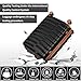 WireHot Lightweight Luggage with Spinner Wheels & YKK Zipper, 3-Piece Suitcase ABS+PC Hardside Hard Shell Luggage Set with TSA Lock, Black & Brown (20+24+28 inch)