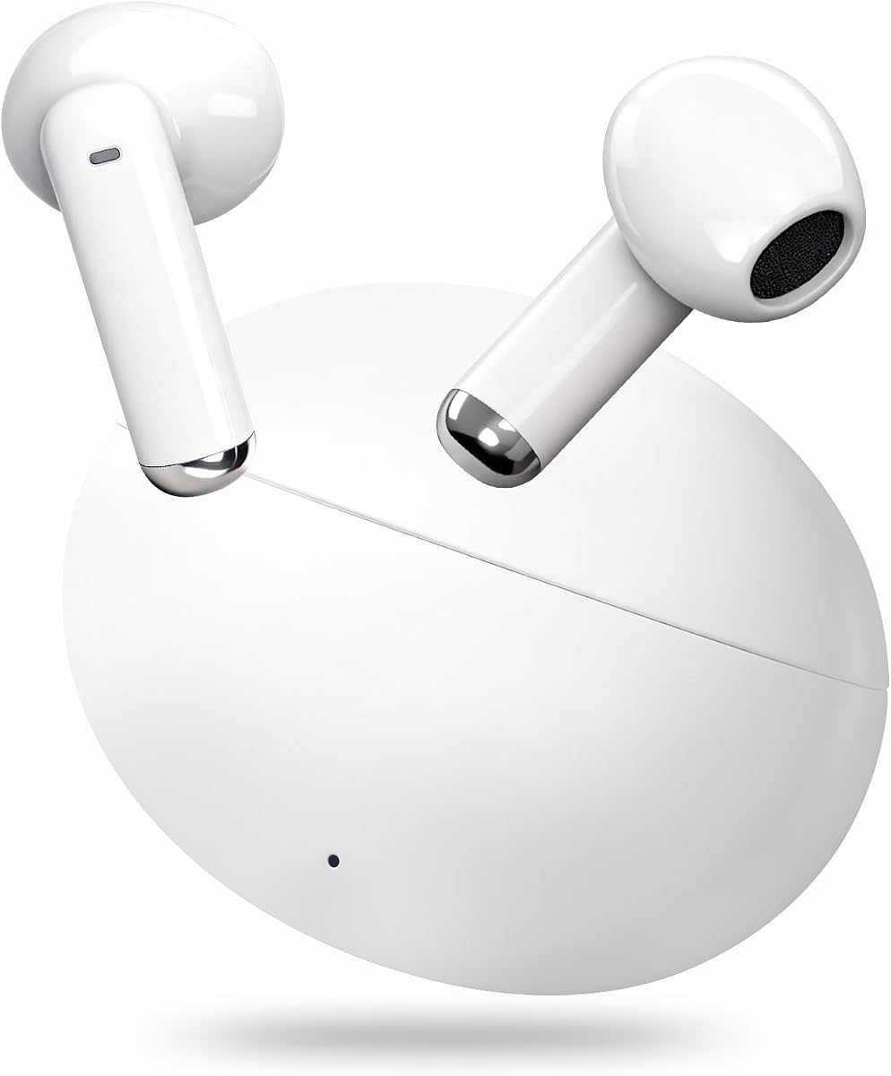 yobola Wireless Earbuds, Bluetooth 5.4 Headphones with Mics Bass Stereo | Ultra Lightweight Ear Buds, Clear Calls, IPX7 Waterproof in Ear Earphones for Phones Sports, 27H Playtime, Touch Control