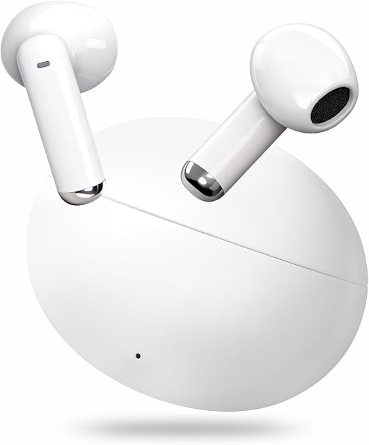 yobola Wireless Earbuds, Bluetooth 5.4 Ear Buds Bass Stereo, Ultra Lightweight Headphones Clear Call, IPX7 Waterproof in Ear Wireless Earphones with Mic for Phones Sports, 27H Playtime, Touch Control