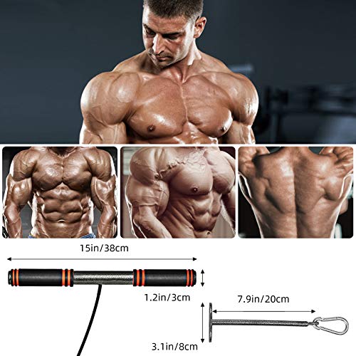 PELLOR Fitness LAT and Lift Pulley System, Weight Pulley System with Loading Pin, Cable Machine for Triceps Pull Down, Biceps Curl, Back, Forearm, Shoulder- Pulley Cable System Home Gym Equipment - Thumbnail 3