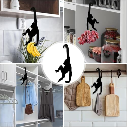 KQDRAVINE Support pour Bananes, Crochet Porte Fruits, Support de Banane, Singe Stand de la Banane, Panier de Bananes, Multifonction, Durable, en Métal, pour Comptoir de Cuisine – vue 7