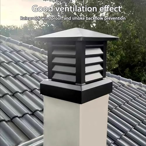 Protection de conduit de cheminée extérieur carré 10-26 po à persiennes