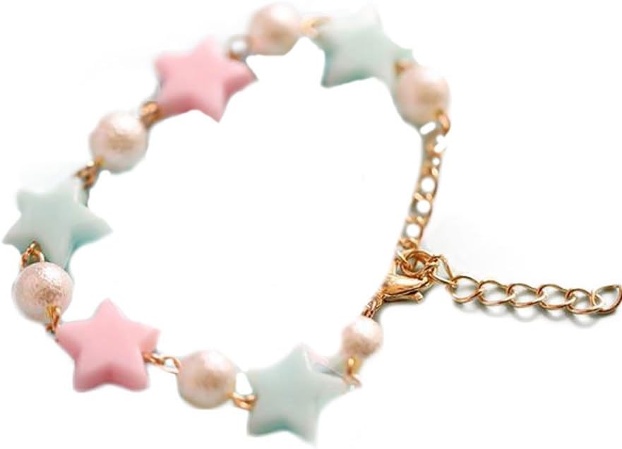 BLESSI Women 's Pink Stars Bowknot Lolita Bow Headband Hair Cilp