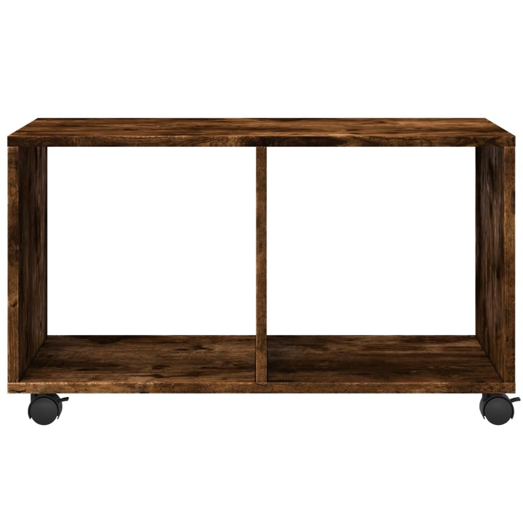 vidaXL Szafka na kółkach, przydymiony dąb, 72x33x42,5 cm, szafka pod biurko, kontenerek biurowy, stolik nocny, kontenerek, mobilna szafka na kółkach