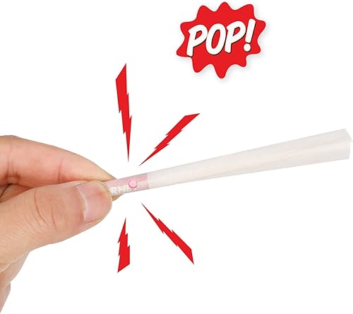 Miniatura 2 de Paquete de 72 conos preenrollados con puntas con sabor a pop, papel de liar tamaño King de 6 sabores (plátano, arándano, fresa, uva, sandía, piña)