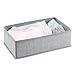 mDesign Fabric Baby Nursery Closet Organizer for Clothes, Blankets, Stuffed Animals - Gray