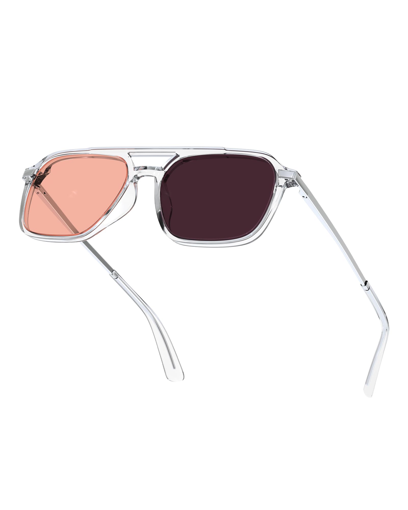 Goiteia FL-Rose - Gafas fotocromáticas antimigraña, protección contra la sensibilidad a la luz, deslumbramiento fluorescente y LED, fotofobia, pantalla de computadora,Bisagras de resorte