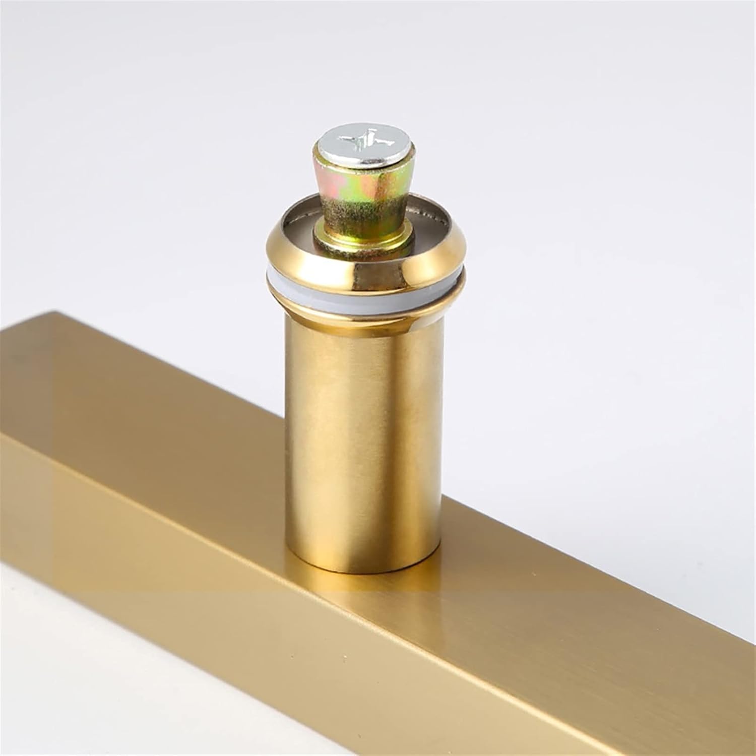 Gate Hardware Door Pull Handle,Sturdy Door Hardware Set Heavy Duty Stainless Steel Glass Door Wooden Door Handle/Golden Square Tube Door Push-Pull Handrail(Size:800×500mm)