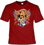 Flügel Girl Bikini Hot Pan Motor Tshirt : Too Hot - Motiv Shirt Motorradfahrer/Motorrad Gr: S