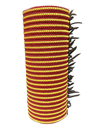 Guayaba Pack 10 pulseras hilo trenzado y cuero bandera España (Grande)