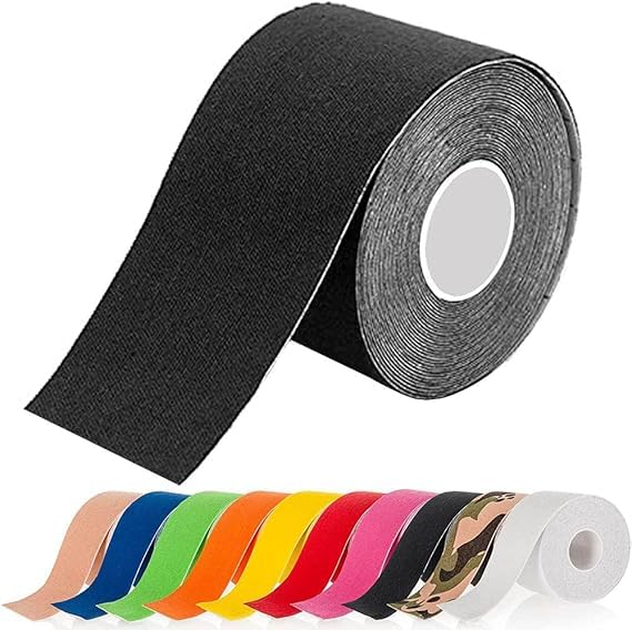 Kinesiology Tape for Physiotherapy, Sports Injury, Pain Relief Muscle Tape, for Shoulder, Wings, Arms, Ankle Taping, Best Waterproof Athletic Tape for Pain Relief (Black)