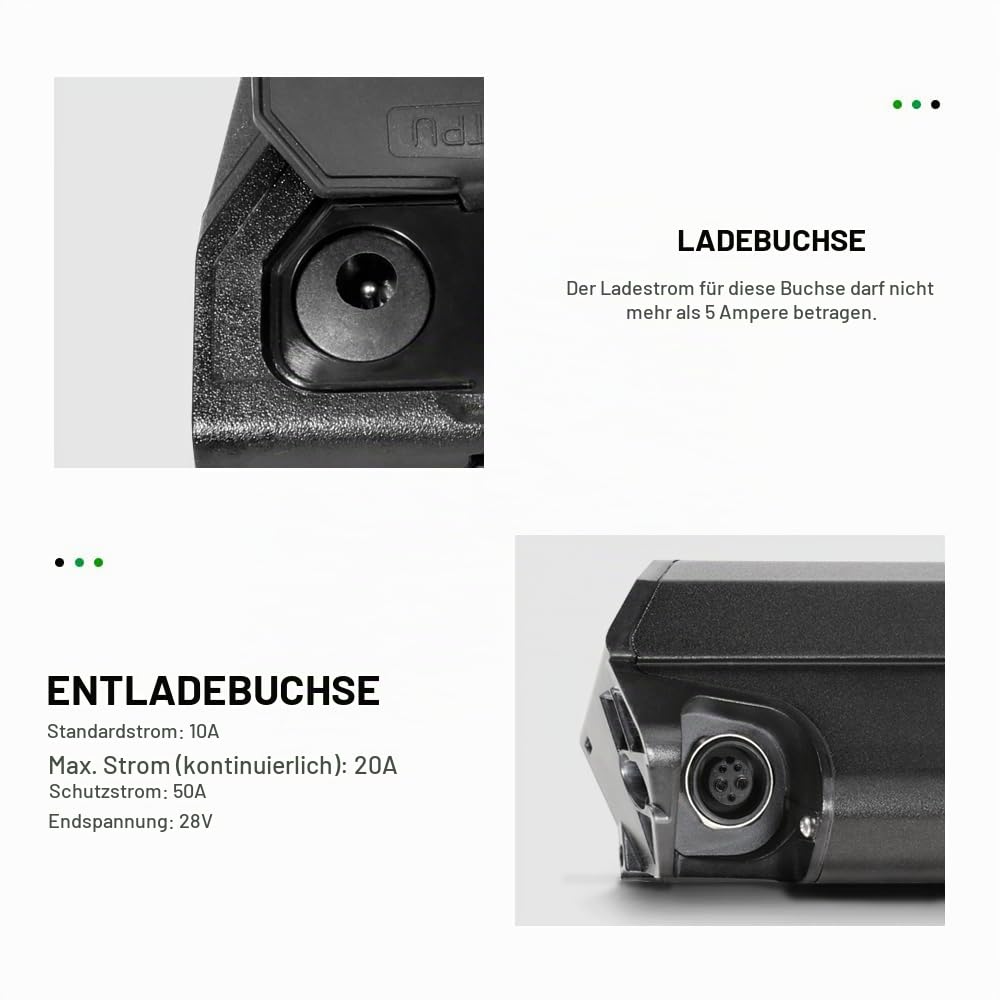 SEASON Ebike Akku 36V 12.8Ah 13Ah - Ersatzbatterie Semi-Intube Akku REENTION Dorado Pro 50 für E-Bikes Pedelecs von vons NCM, LLobe, Fitifito, DeHawk