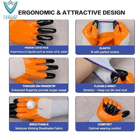 Image of Multipurpose Nylon Anti Cut PU Nitrile Coating Work Safety Gloves (Tig-orgPair20)