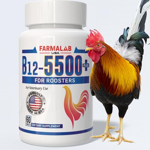 Farmalab B12 5500 Plus for Rooster Chicken Hens Poultry Gamefowl B12-5500 Plus para Gallos Gallinas Pollos Aves de Corral FARMALAB