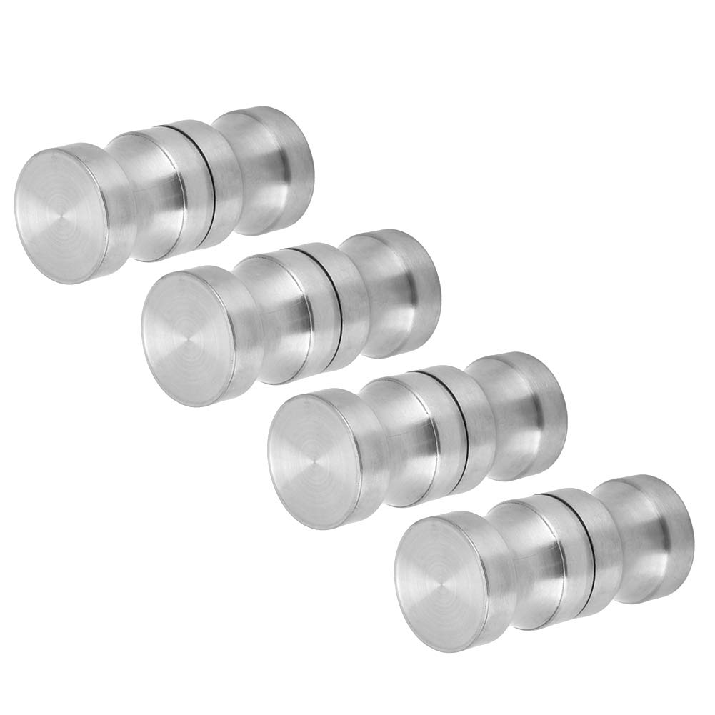 YWBL-WH Boutons de Porte Acier Inox 304 4 Jeux pour Verre de Douche Salle de Bain Quincaillerie