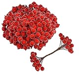 Einzigartiges Design: Weihnachtsgefrorene Fruchtbeeren haben eine schöne, helle Farbe mit einer zuckerhaltigen Beschichtung und die Stängel sind flexibel. Die Beeren lassen sich sehr leicht zerlegen und in kleinere Trauben verwandeln.