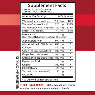 anti wrinkle capsules for face - ANTI-WRINKLE COMPLEX - Skin minerals, Anti-aging supplement, Vitamin E collagen, serum anti wrinkle, alpha lipoic acid, anti wrinkle pills for women, 2 Bot 120 Caps